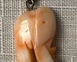 Onyx Lucky Elephant Pendant