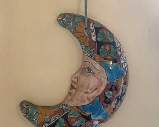 Large Talavera Vintage Crescent Moon