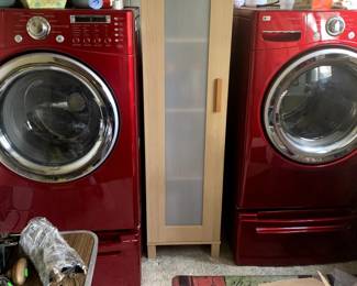 LG Washer and Dryer, Narrow Storage Unit