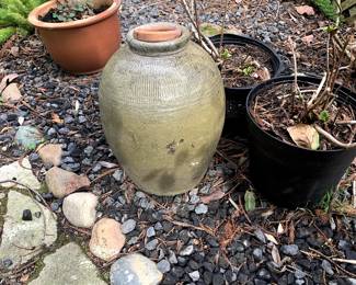 Four Chinese Glazed Rice Wine Terracotta Storage Jar