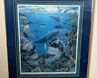 "Water's Edge" by Charles Lynn Bragg, Signed and Numbered Lithograph Exquisitely Framed 