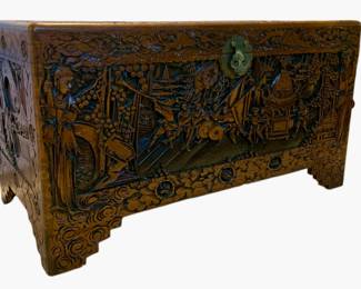 Early 20th C. Chinese Camphor Hope Chest / Trunk
