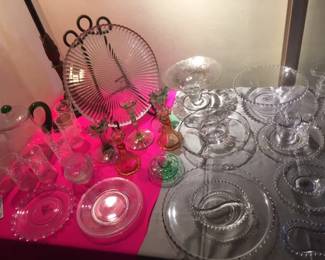 Elegant glassware including some Candlewick