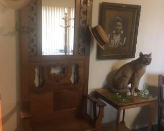 Antique Oak Halltree