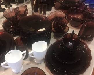 Newport & Moroccan Amythest Depression glass