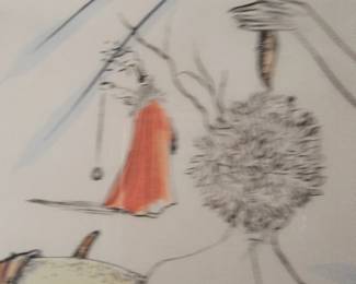 SALVADOR DALI "THE HIPPIES WOMEN AT THE PIANO"