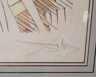 SALVADOR DALI "THE HIPPIES WOMEN AT THE PIANO"