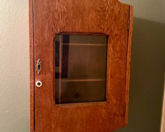 Several Small Wall Cabinets:
Little Medicine Shelf w/glass door