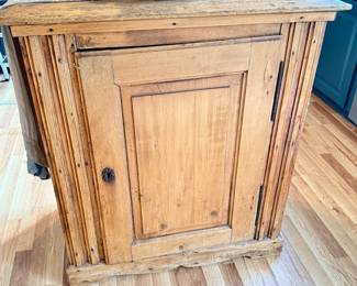 Welsh Pine Cabinet w/Tin Back