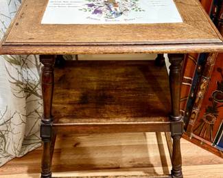 Lamp Table w/Tile insert