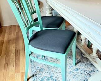 (4) Painted wood Dining Chairs