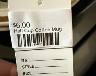 Half Cup Coffee Mug