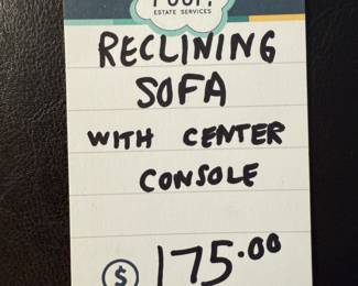 Reclining Sofa with Center Console