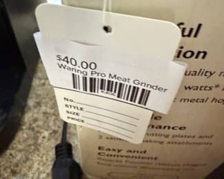 Waring Pro Meat Grinder