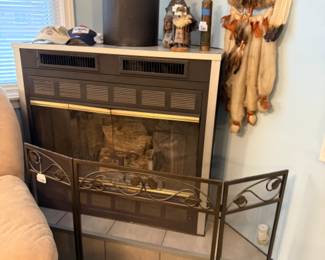 Folding Metal Fireplace Screen