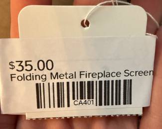 Folding Metal Fireplace Screen