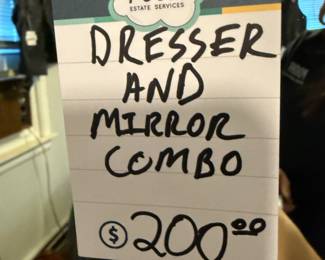 Dresser and Mirror Combo