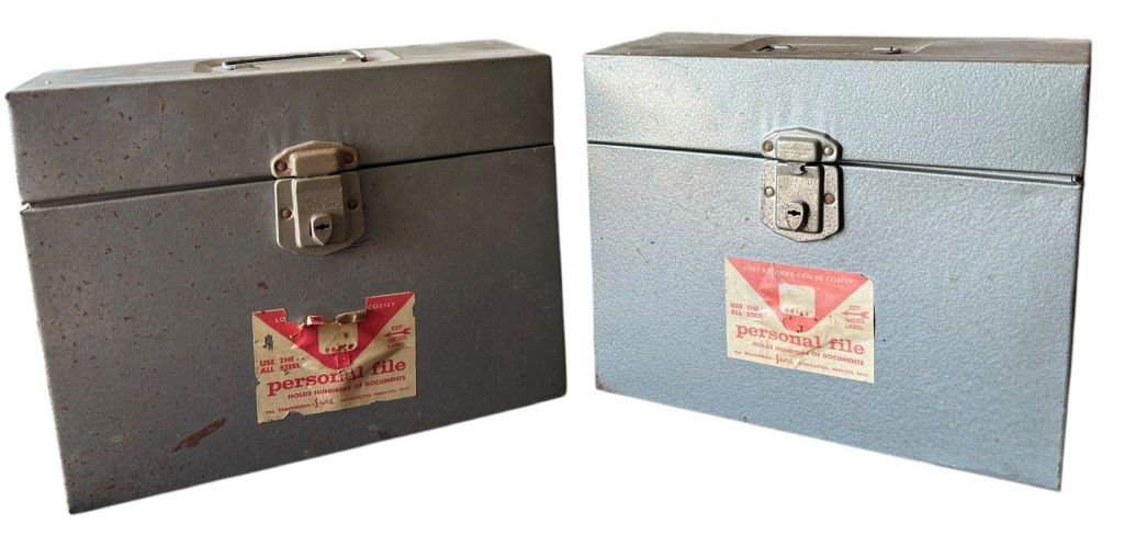 2 Metal Locking File Cases