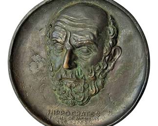 Hippocrates Bronze Plaque