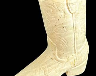 White Cowboy Boot Planter
