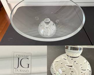 Cristal D'Arques JG Cristal Durand Centerpiece Footed Bowl
