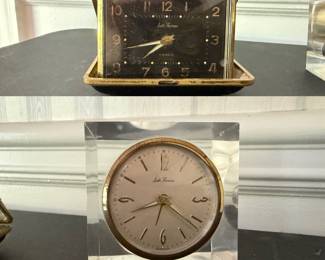 2 Seth Thomas Vintage Clocks Wind Up Desk/Travel Clocks