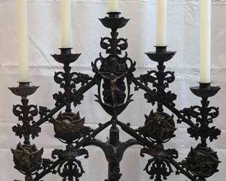 Altar candelabra with the 4 gospel writers represented