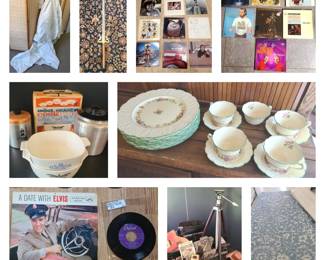 Lots of vintage homegoods, records, cameras, blades, and more!