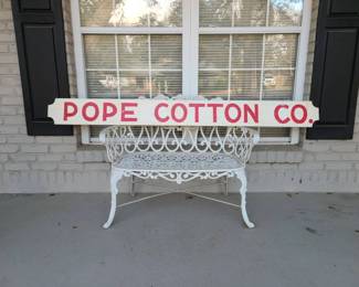 Antique company sign, about 7 ft