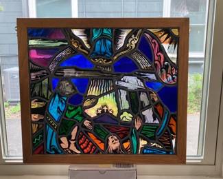 Stained-glass window panel
