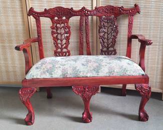 Antique Chinese child's bench (or indulge your pets!)