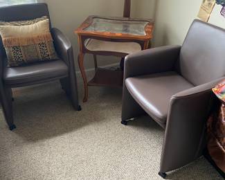 Pair of Modern Rolling Chairs