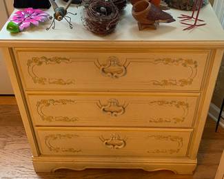 Decorated Three Drawer Chest