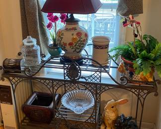 Decorative Metal Glass Top Displays