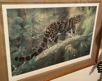 Charles Frace' Signed and Numbered "The Clouded Leopard" Print