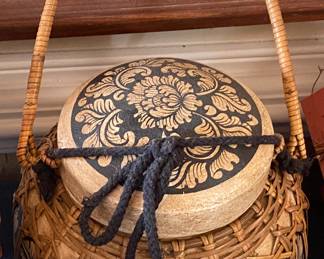 Hand Painted Chinese Rice Basket