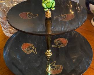 Couroc Mushroom Tidbit Tray