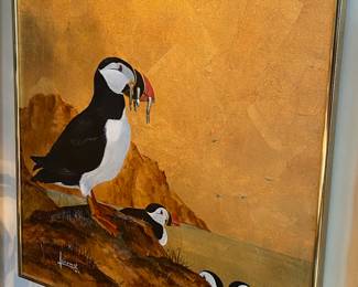 Adams Signed "Atlantic Puffin" Print