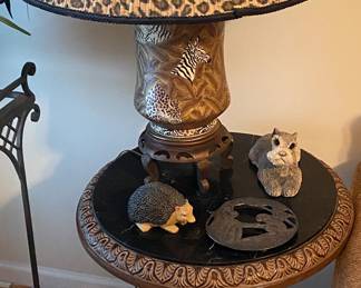 Ornate End Tables and Lamps