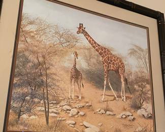 Charles Frace' Signed and Numbered "Giraffe" Print