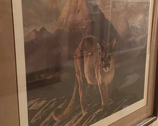 Charles Frace' Signed "Cougar Print"