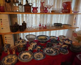 FLow Blue, Cranberry dishes