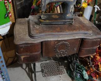 treadle sewing machine--rough shape