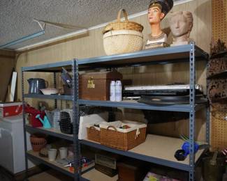 shelving, baskets, plant supplies