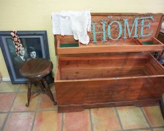 cedar chests, piano stool