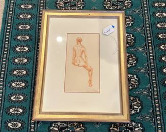 F92. $40. Original Sketch. Signed GH '75. Measures 14.25" x 18"