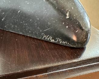 F2 - $1400. Large Signed William Moore Garden Sculpture (Chatham Co. Artist). Has only been used in the house currently.  Measures 10" Wide x 41" Tall. 