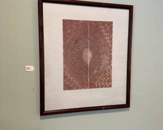 F9 - $45. Signed Print Titled "Opening". Measures 23.5" x 27"