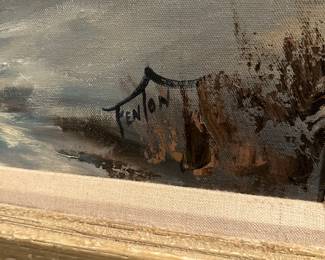 F105 - $250. Original Painting Signed Fenton. Measures 42.5" x 30.25". "Morristown"