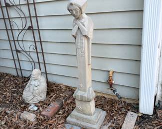 F19 - $150. Frank Lloyd Wright Garden Sprite. Measures 11.25" Wide x 8.5" Deep x 39" Tall